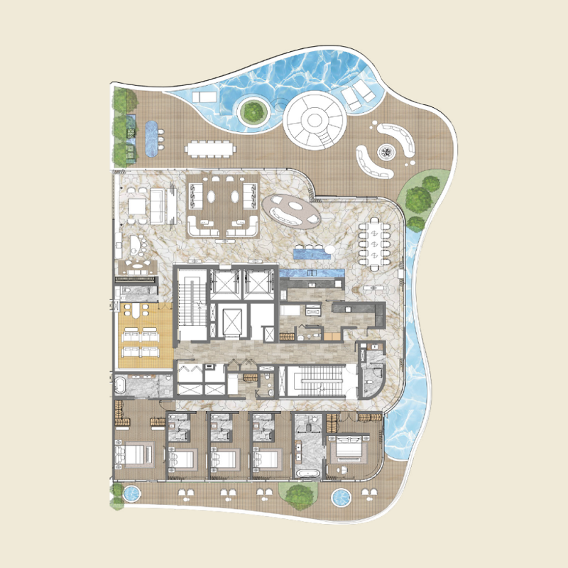 5 bedroom penthouse plan