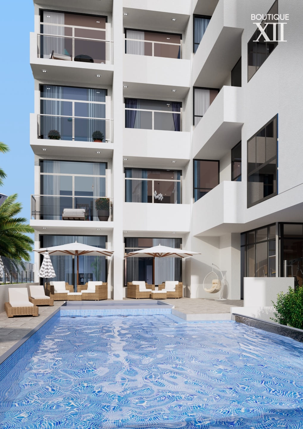 Pool with a dedicated children play area amenity image