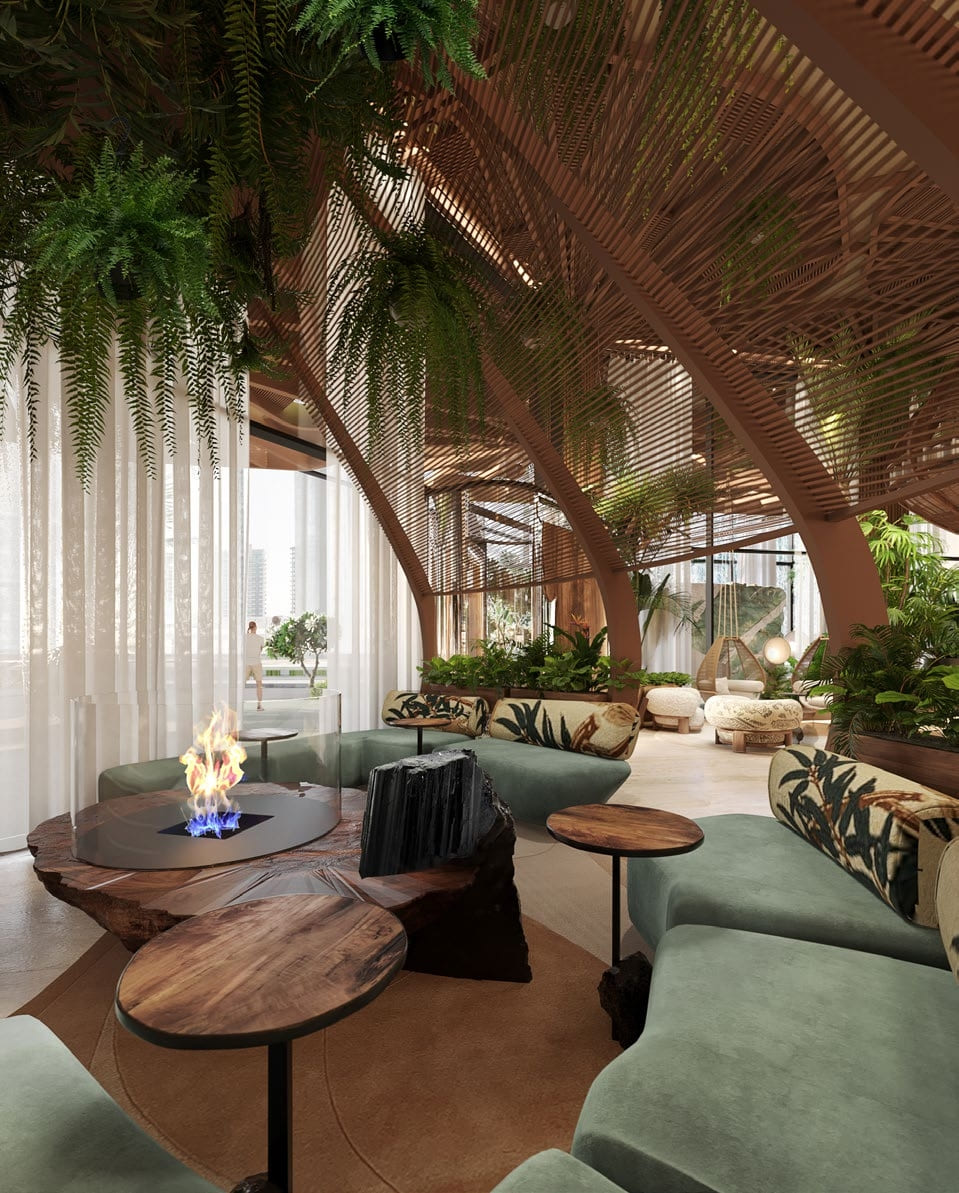 Tribal meeting places with open fire amenity image