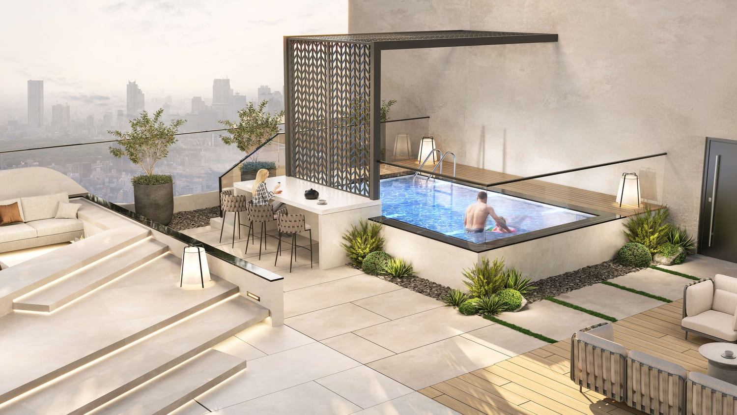 Rooftop pool amenity image