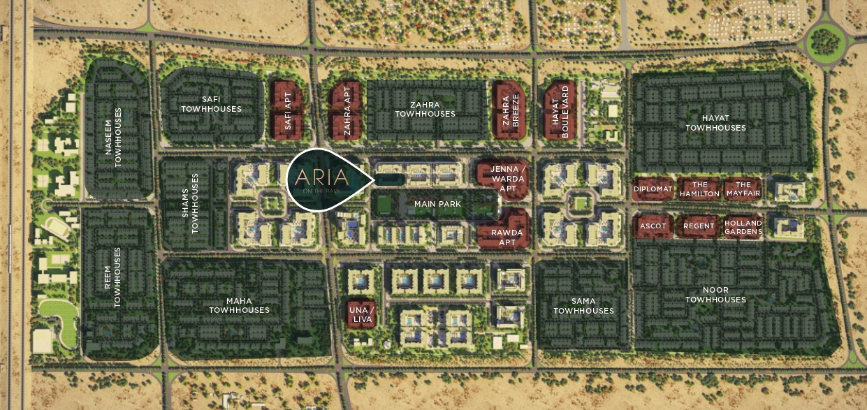 Aria on the Park master plan 1