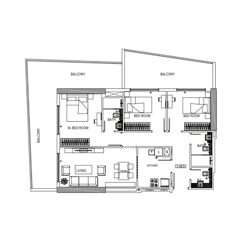 3 bedroom plan