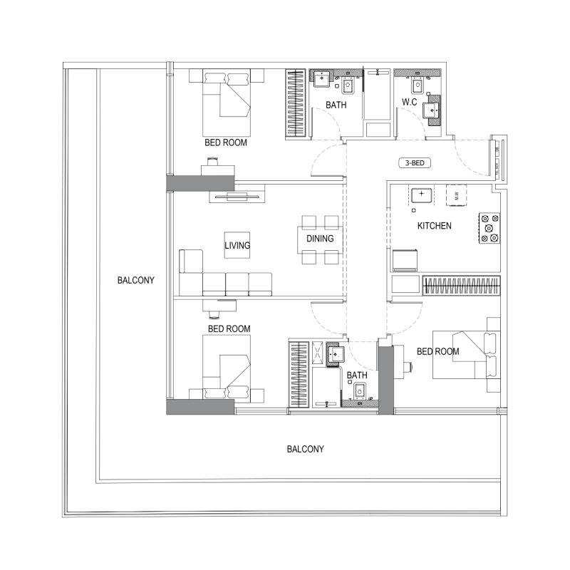 3 bedroom plan