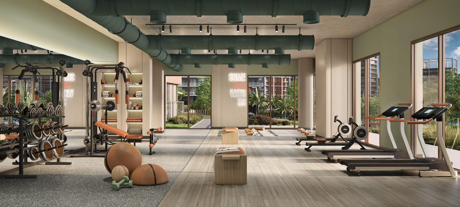 Outdoor gym and fitness station amenity image