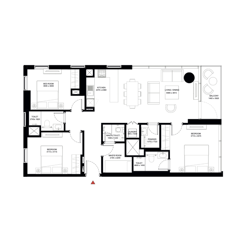 3 bedroom plan