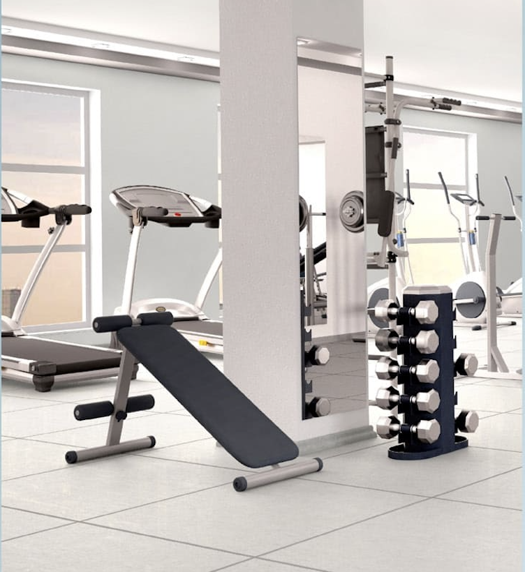 Well-equipped gymnasium amenity image