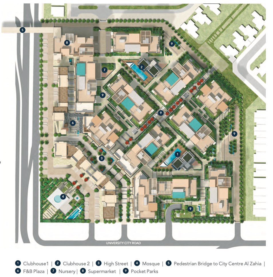 Uptown Al Zahia master plan 1