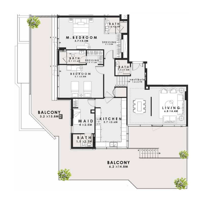 Penthouse plan