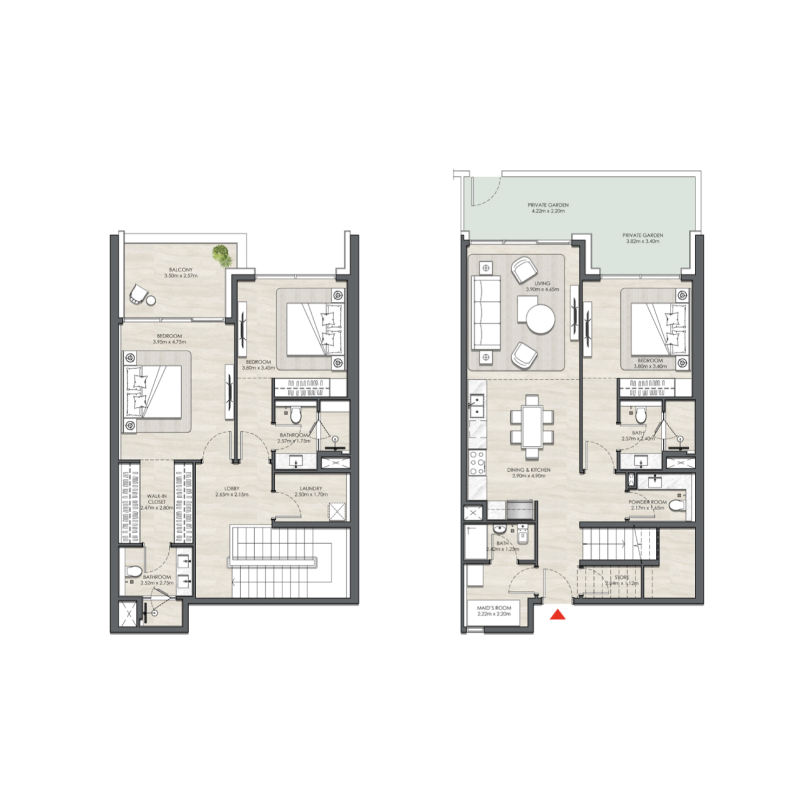 3 Bedroom Townhouse plan