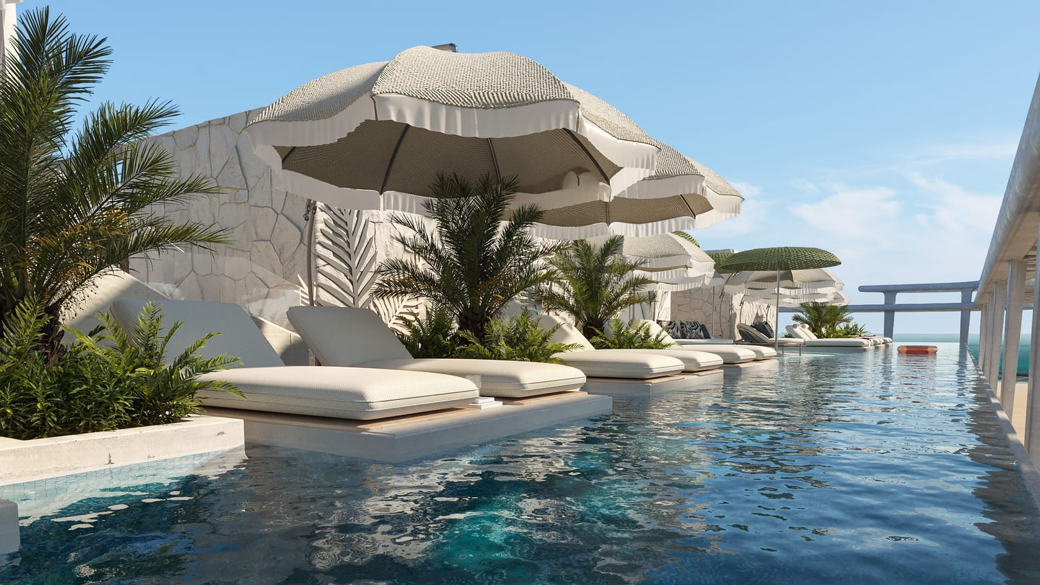 Floating Sun Loungers amenity image