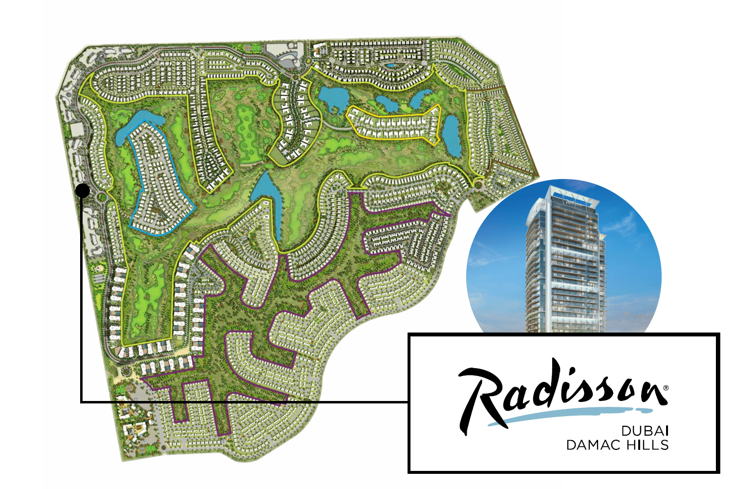Damac Hills - Radisson Dubai master plan 1