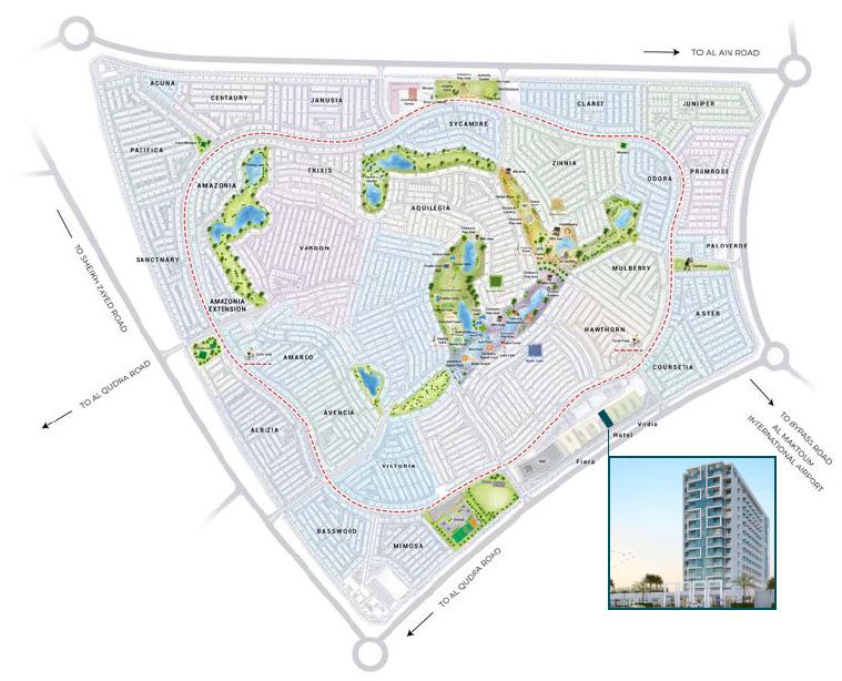Damac Hills 2 - Hotel Edge by Rotana master plan 1
