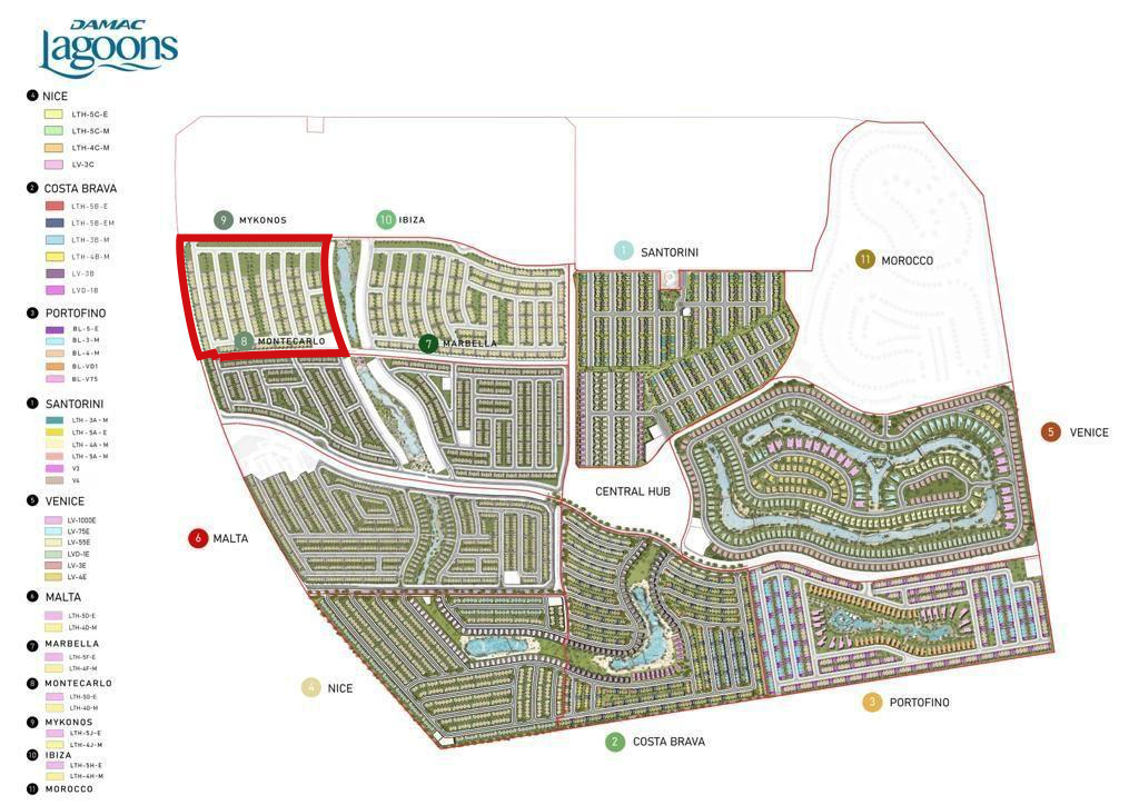 Damac Lagoons Mykonos master plan 1