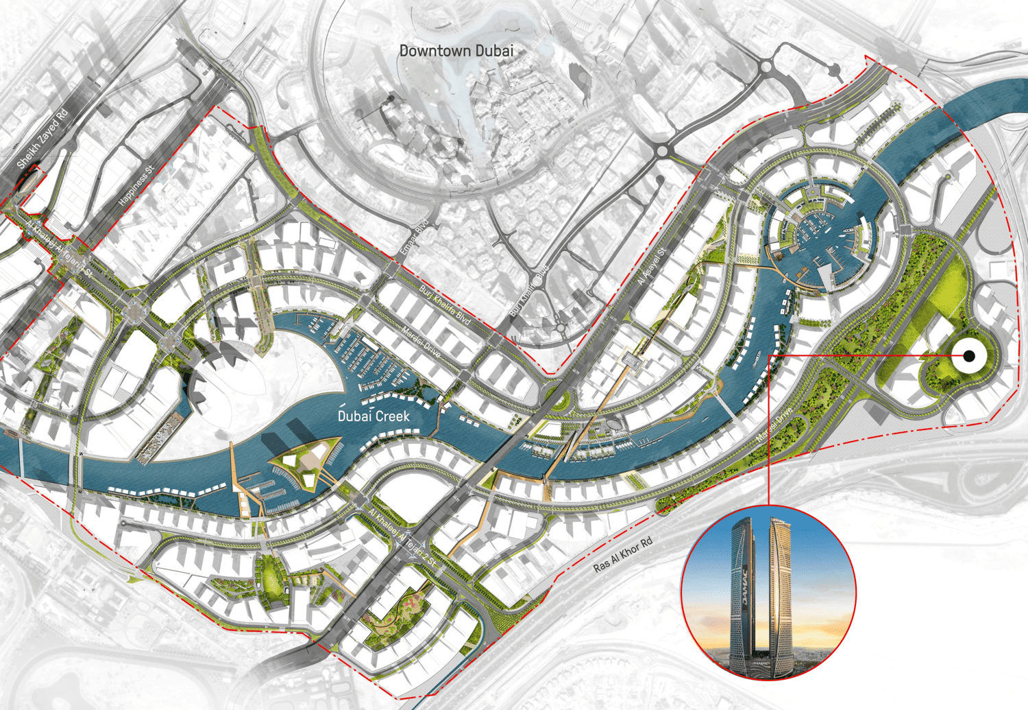 Damac Towers by Paramount master plan 1