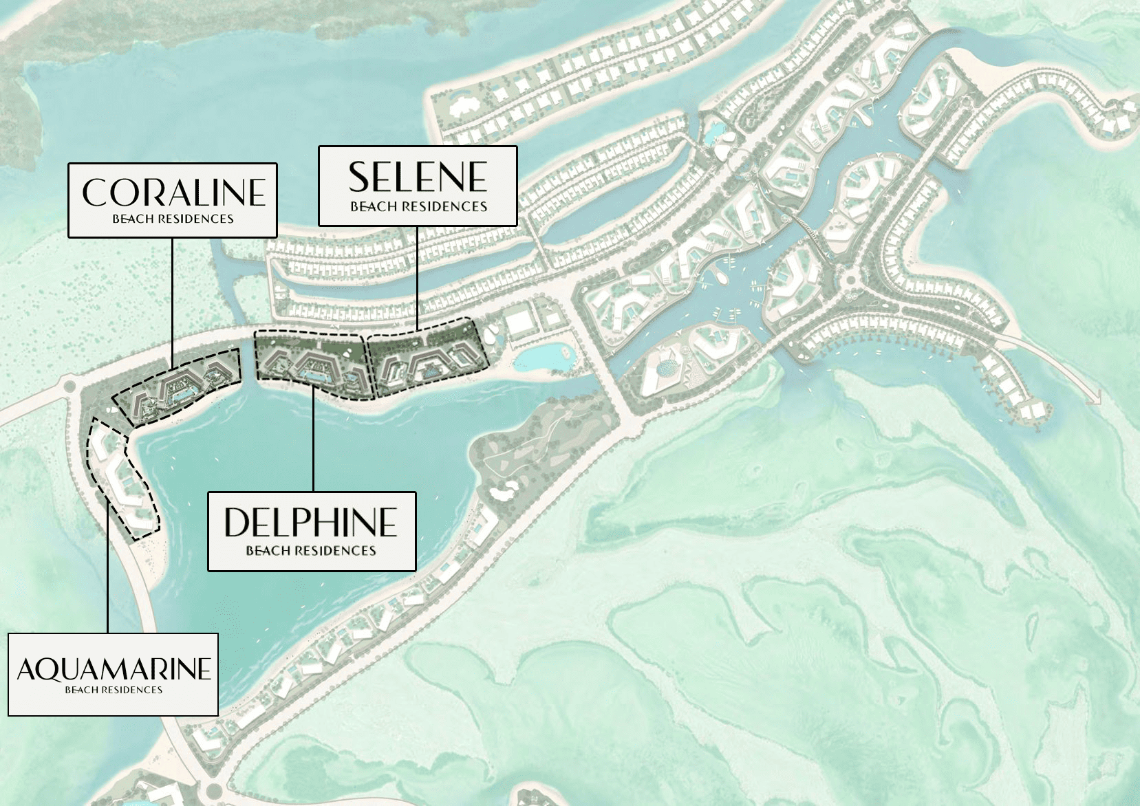 Beach Residences at Siniya Island master plan 1