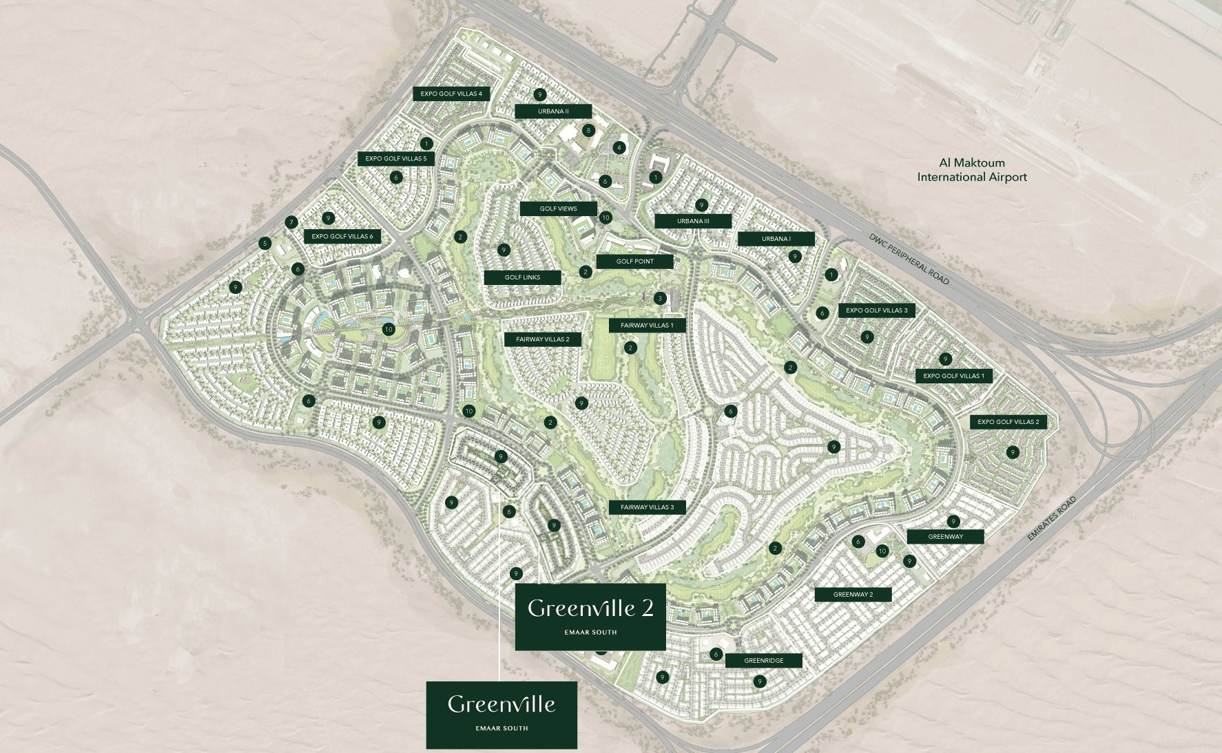 Greenville 1 and 2 Phases master plan 1
