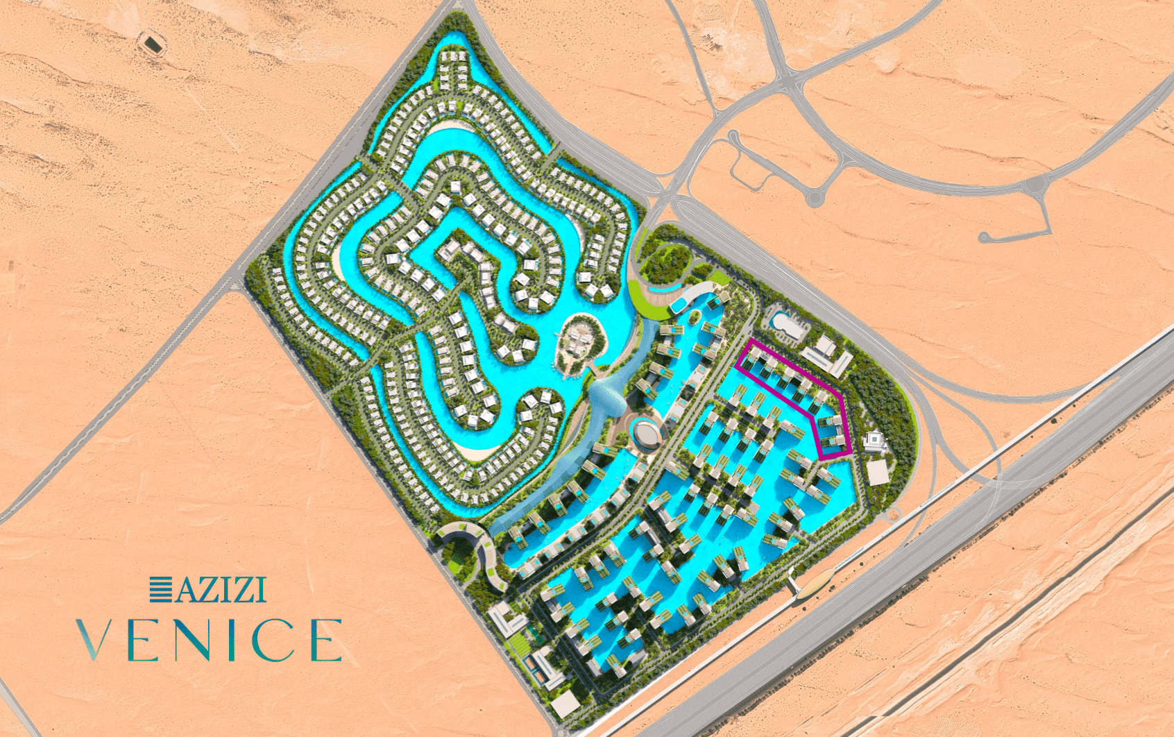 Azizi Venice Buildings 8 and 9 master plan 1