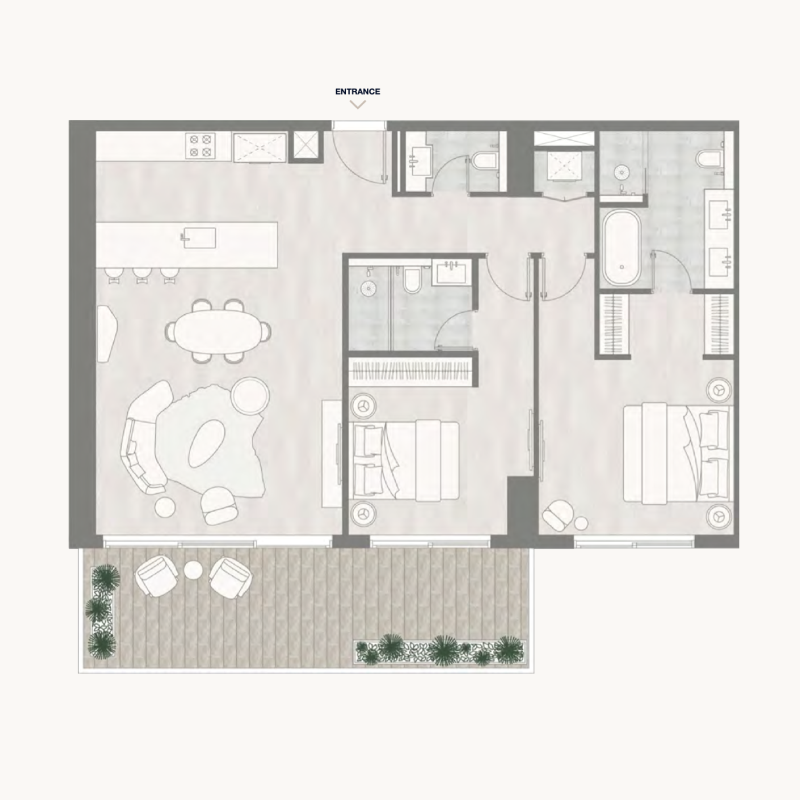 2 bedroom plan