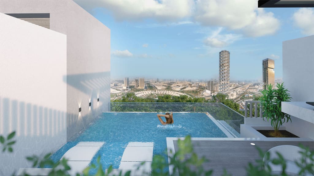 Each home with private rooftop pool amenity image