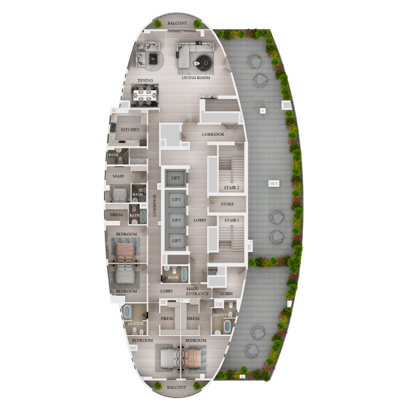 Penthouse plan