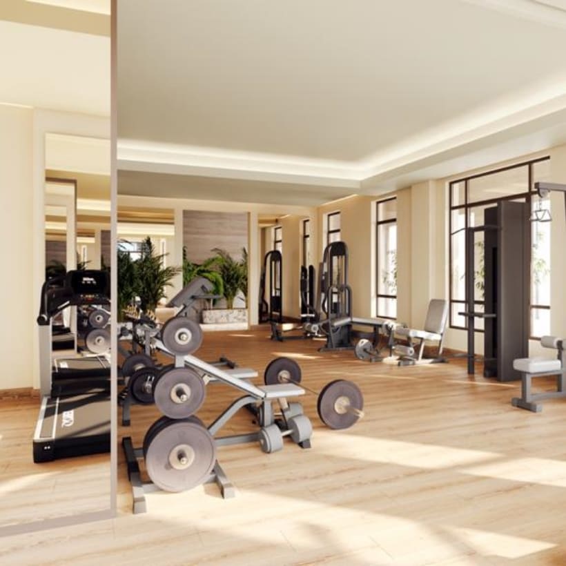 Gym with panoramic view amenity image