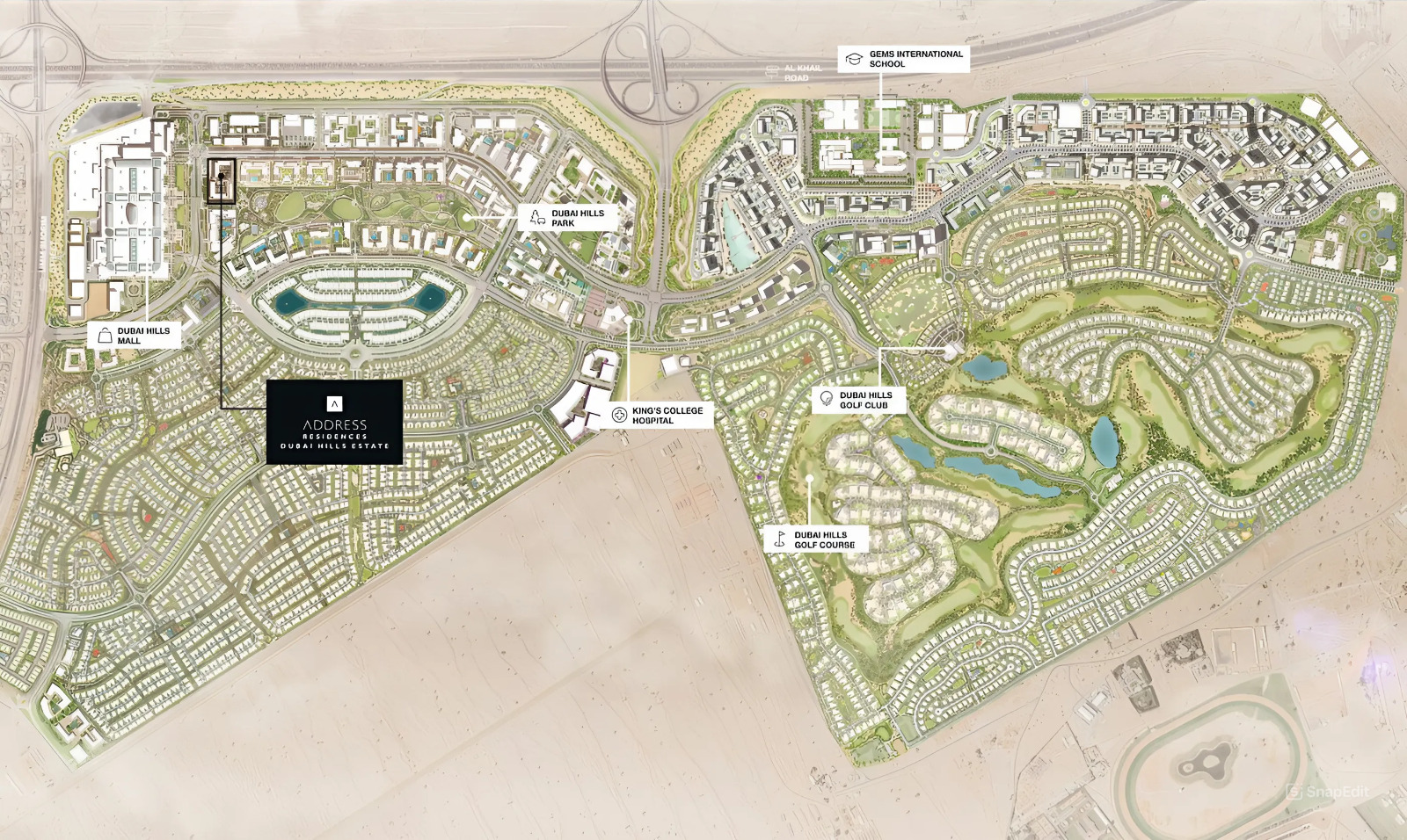 Address Residences Dubai Hills Estate master plan 1