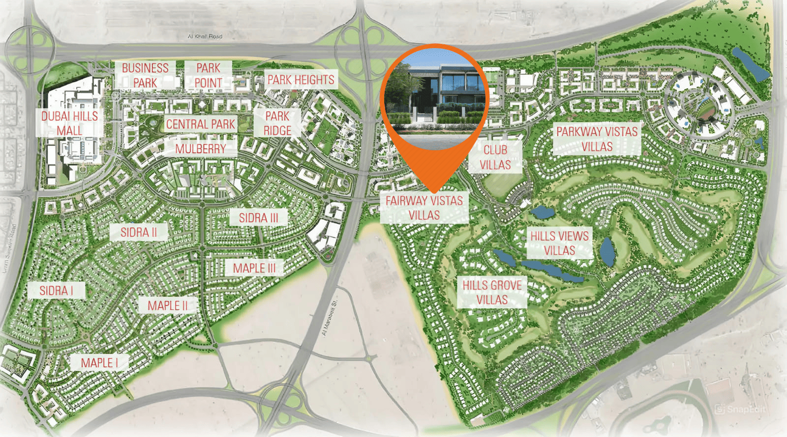 Dubai’s Hills Fairways 69 master plan 1