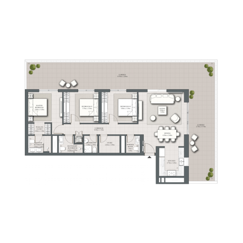 3 bedroom plan