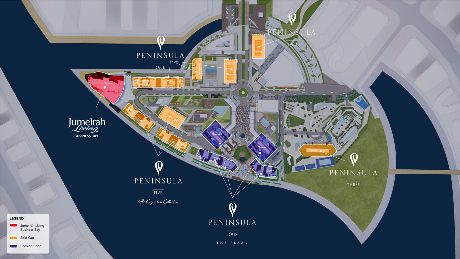 Peninsula Jumeirah living Business Bay master plan 1
