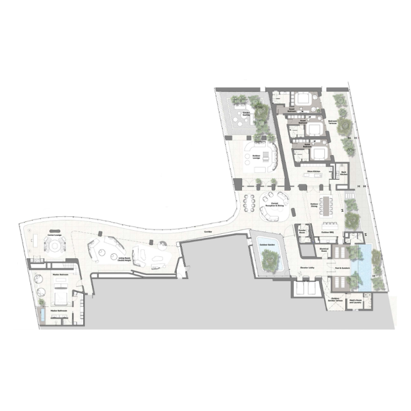 4 bedroom Penthouse plan