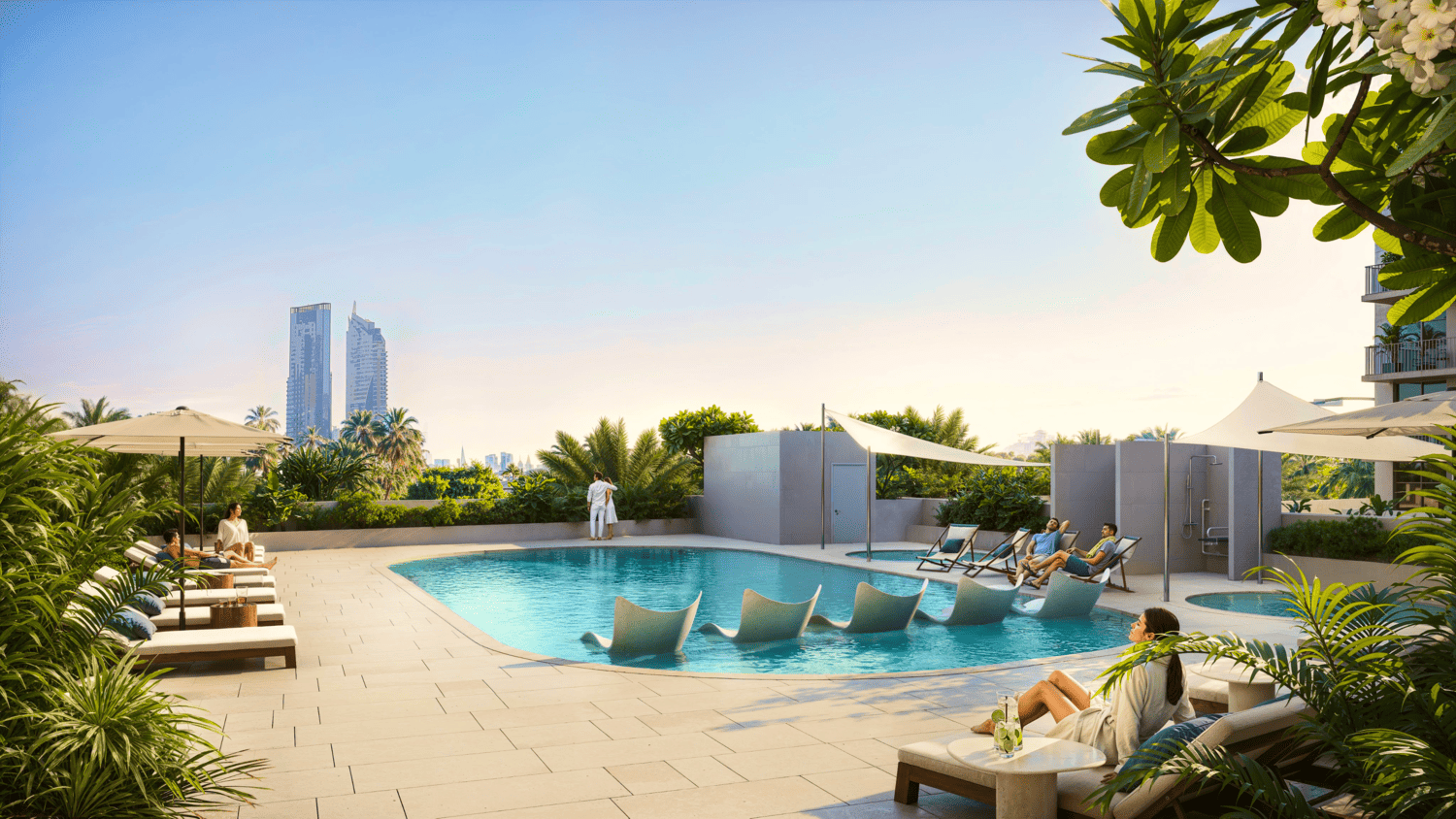 Pool Deck With Sun Loungers amenity image