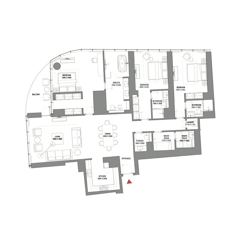 3 bedroom plan