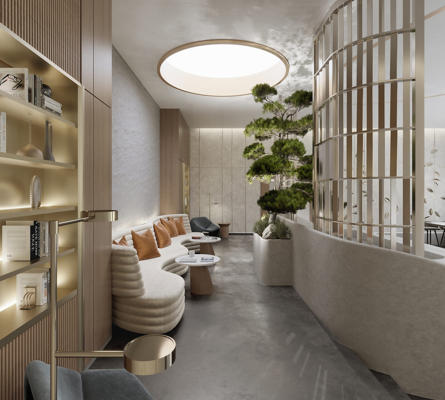 Lobby for working, lounging and reading amenity image