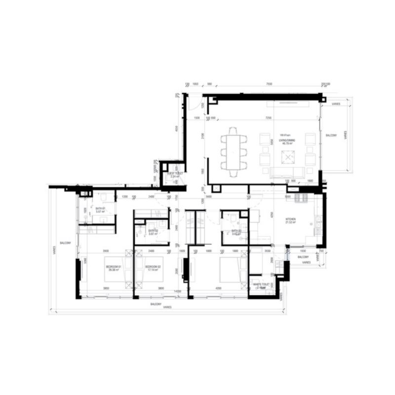 3 bedroom plan