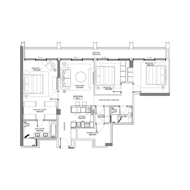 3 bedroom plan