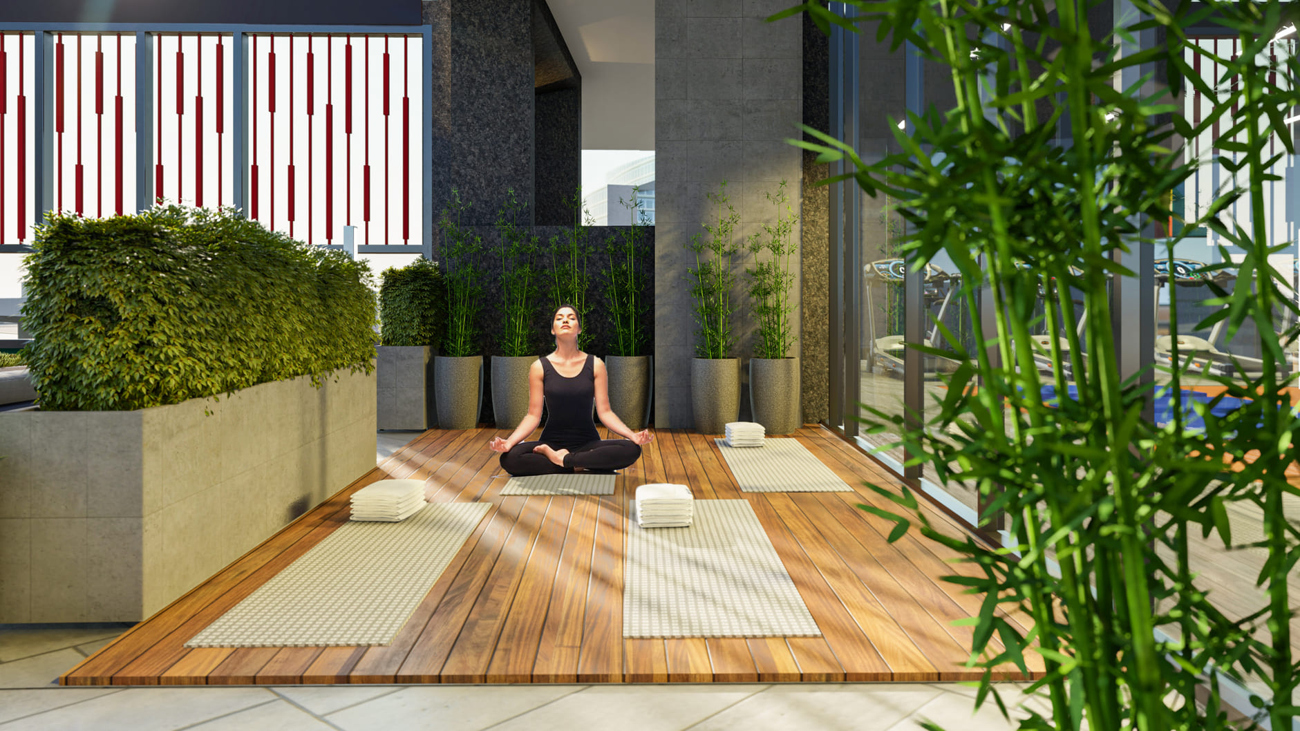 Yoga deck and meditation zone amenity image