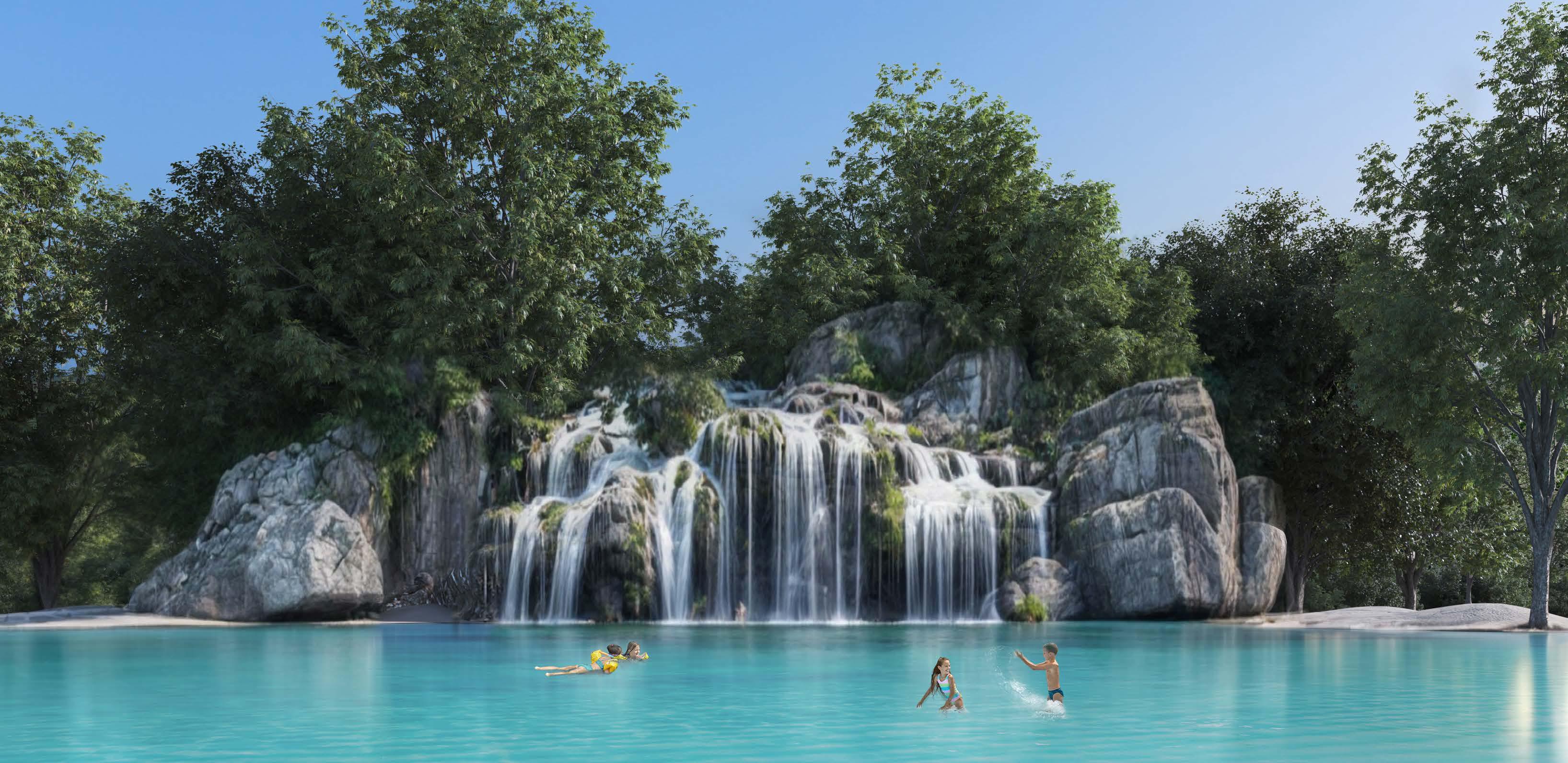 Swimmable Forest Lagoon with Waterfall amenity image
