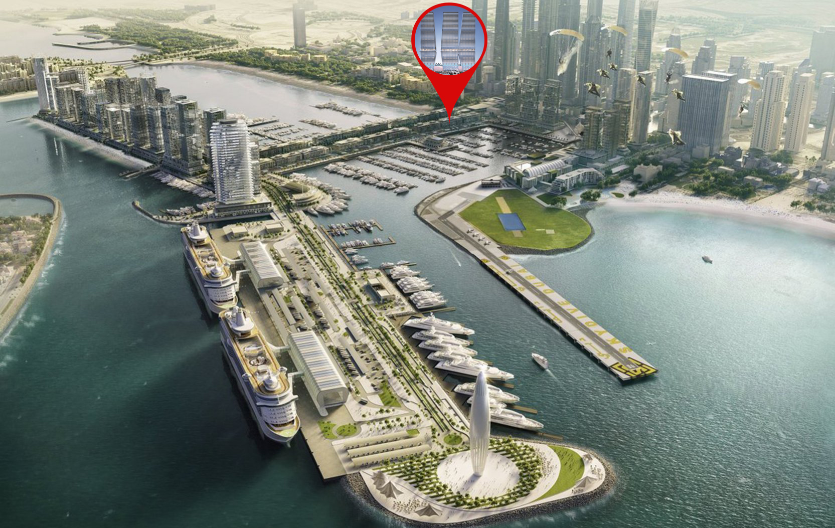 W The Residences by Arada master plan 1