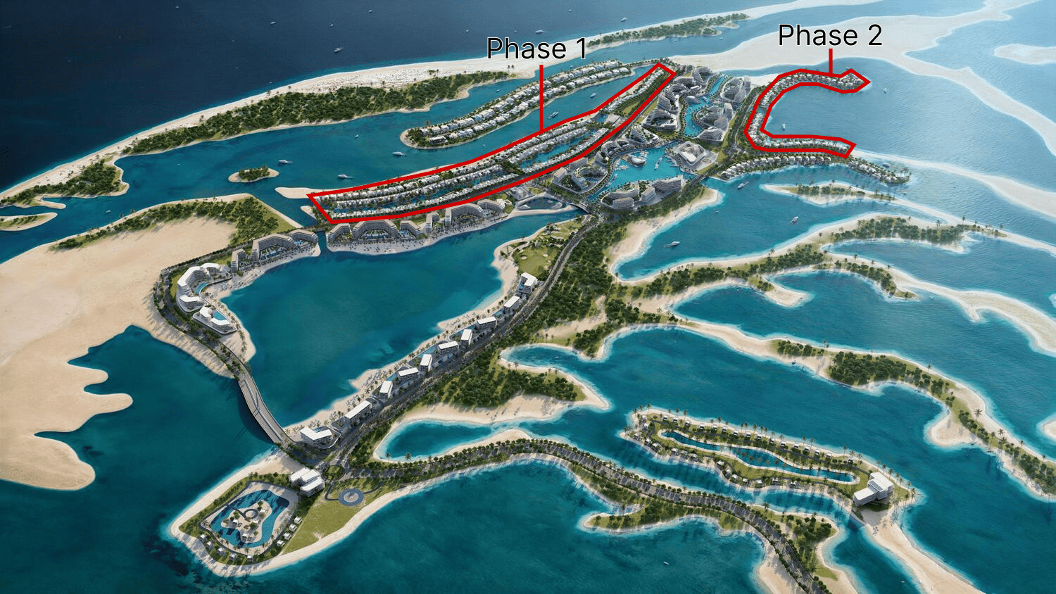 Sobha Siniya Island Villas Phases 1 and 2 master plan 1