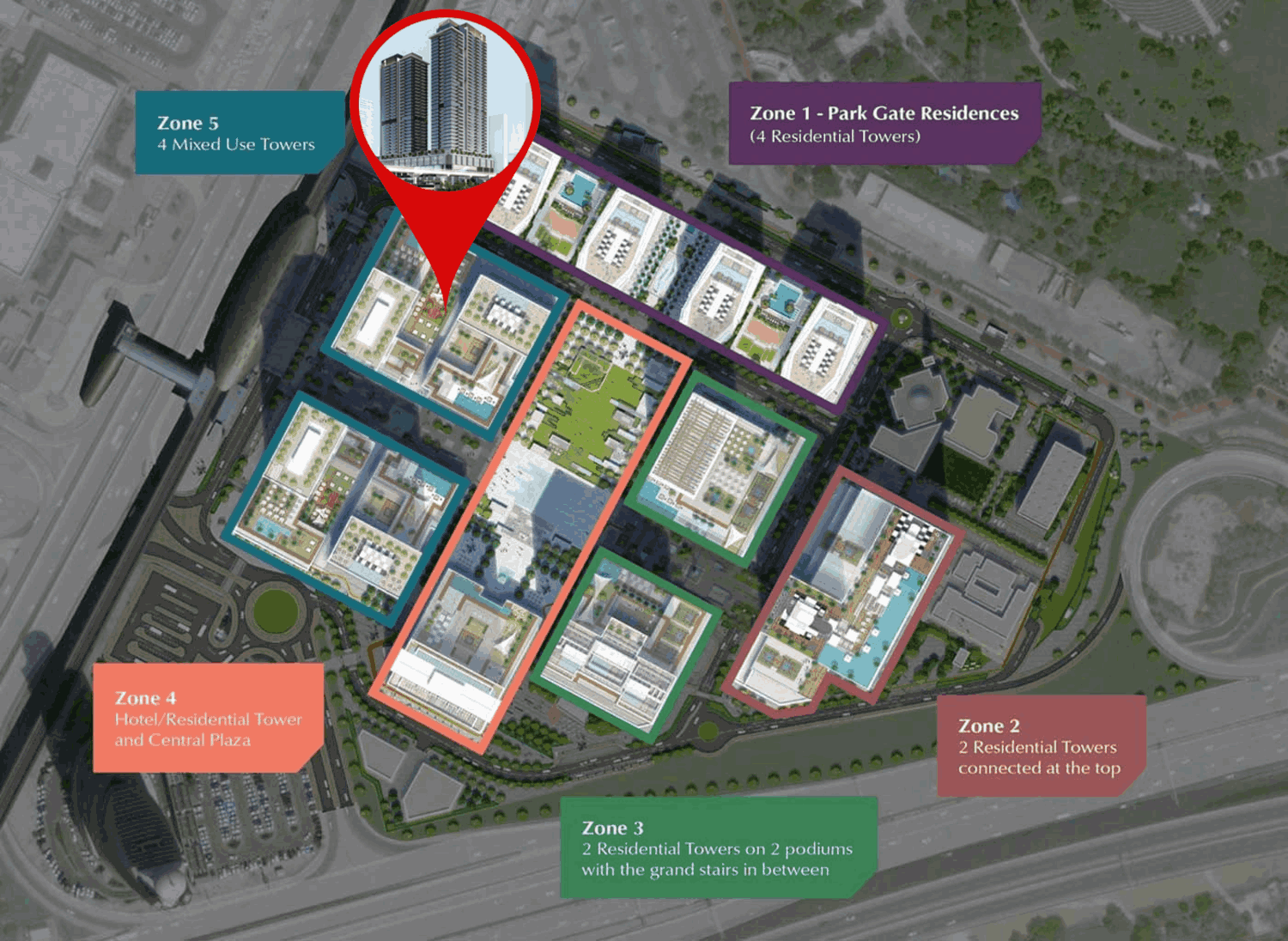 Avenue Park Towers at Wasl 1 master plan 1