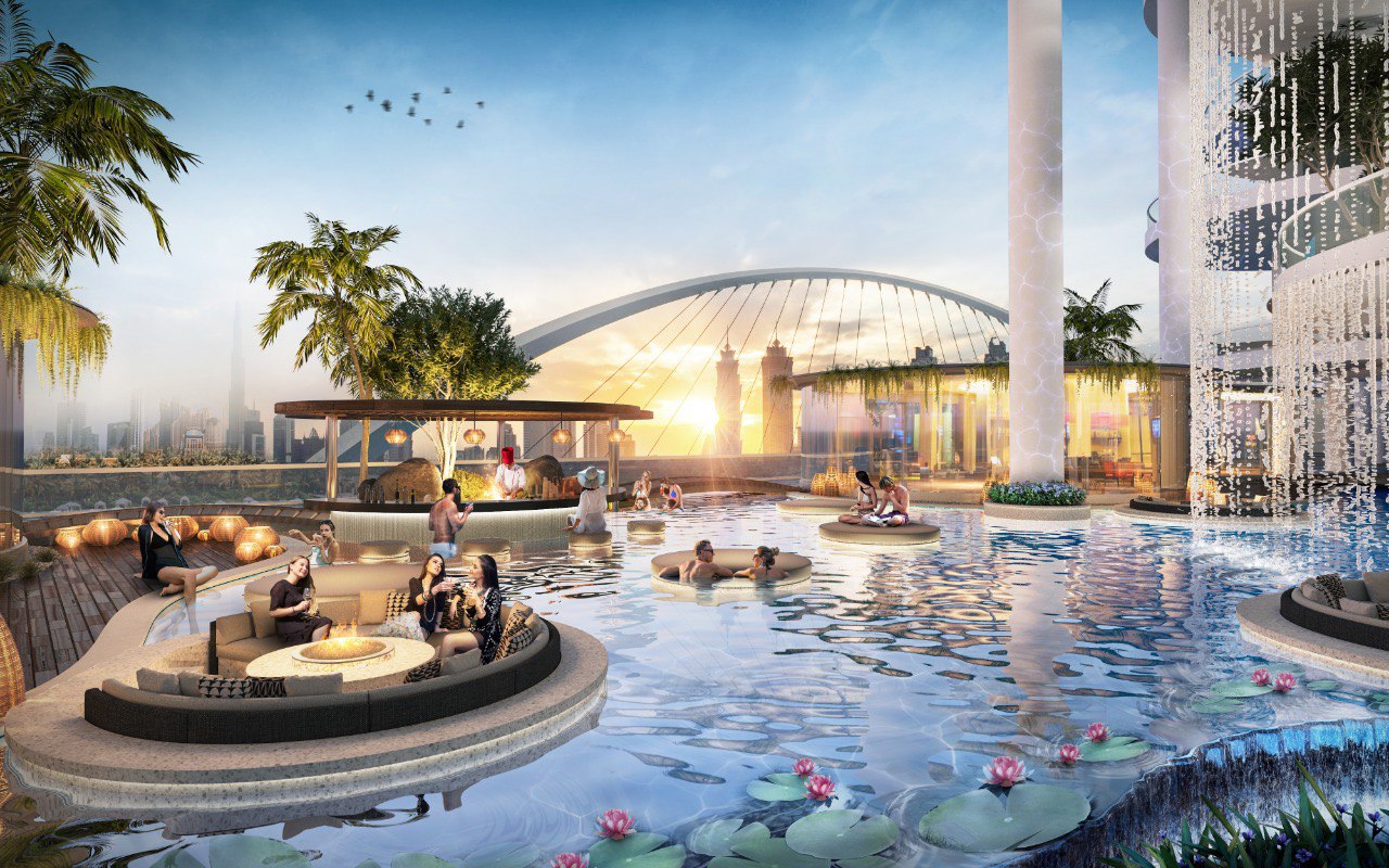 Private waterfall amenity image