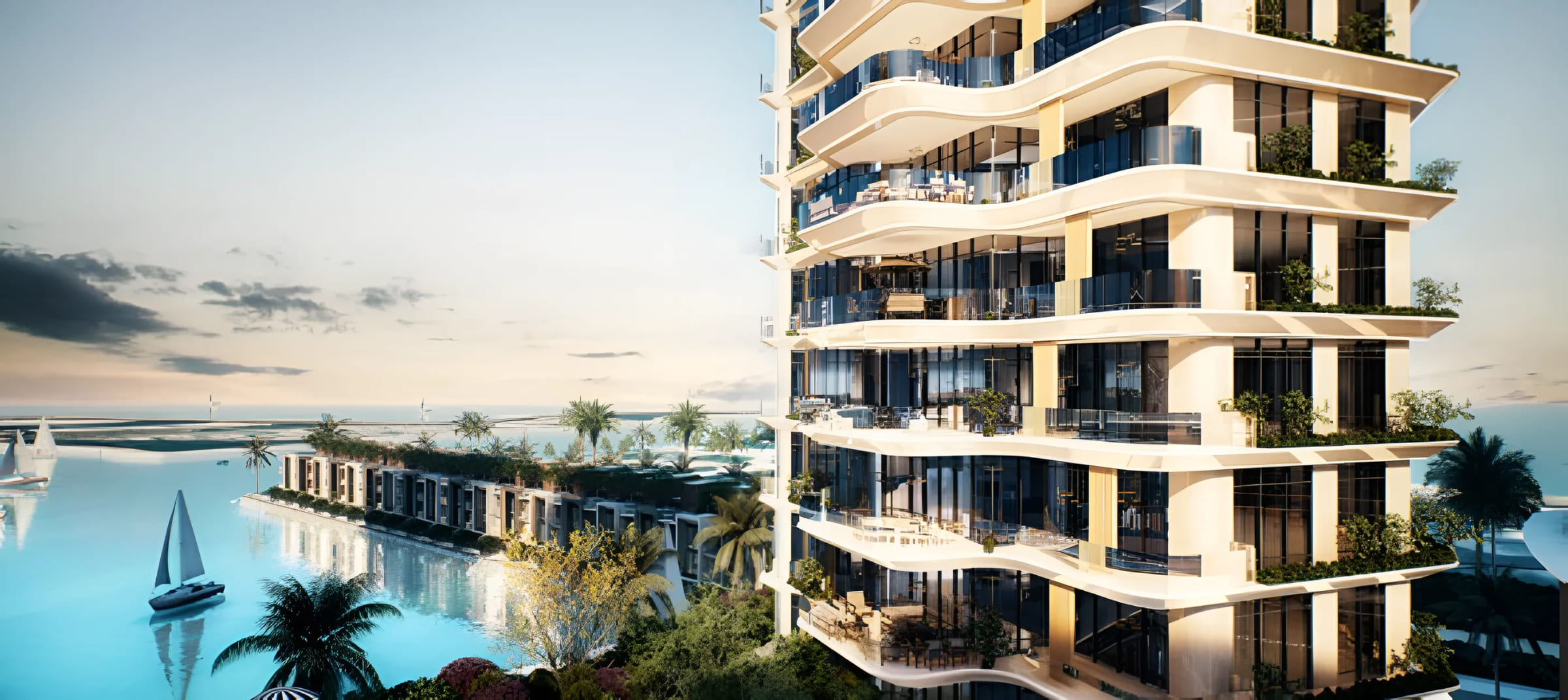 Al Hamra Waterfront architecture 2