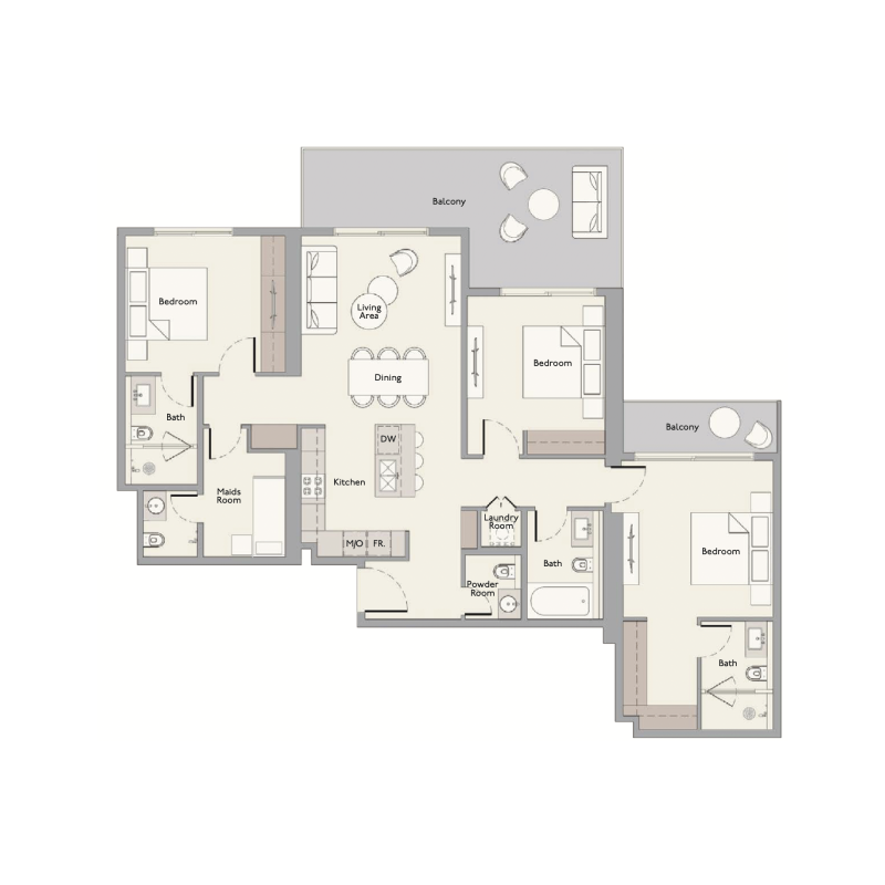 3 bedroom plan