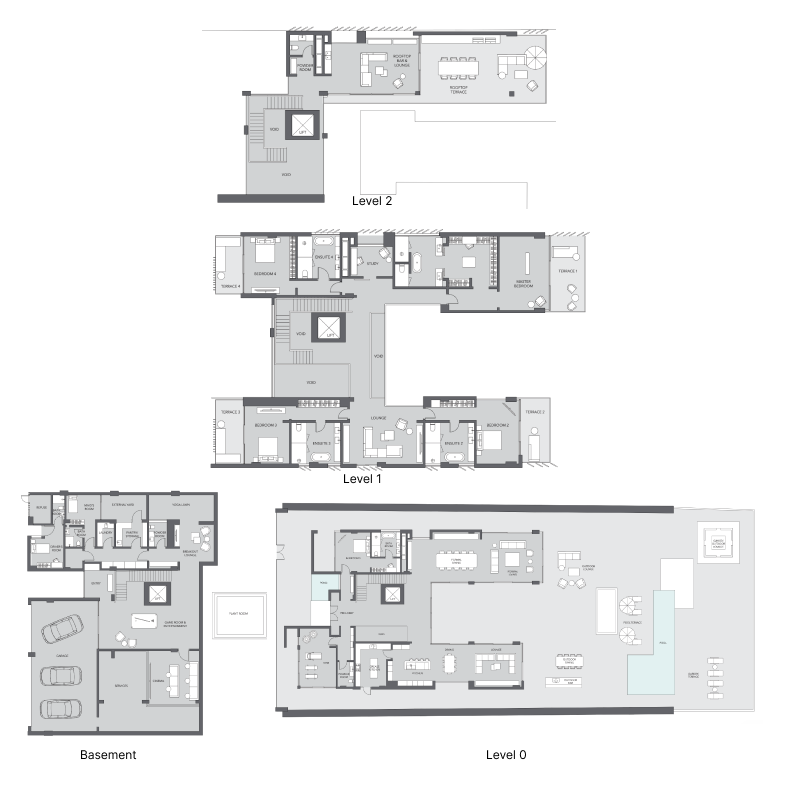 5 bedroom villa plan
